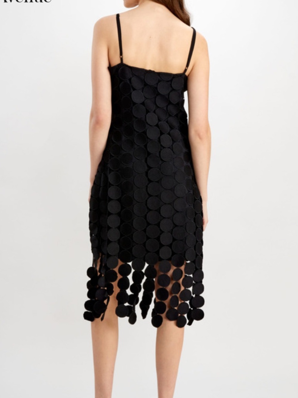 FRANK LYMAN Black Circle Design Black Dress - Picture 4 of 10